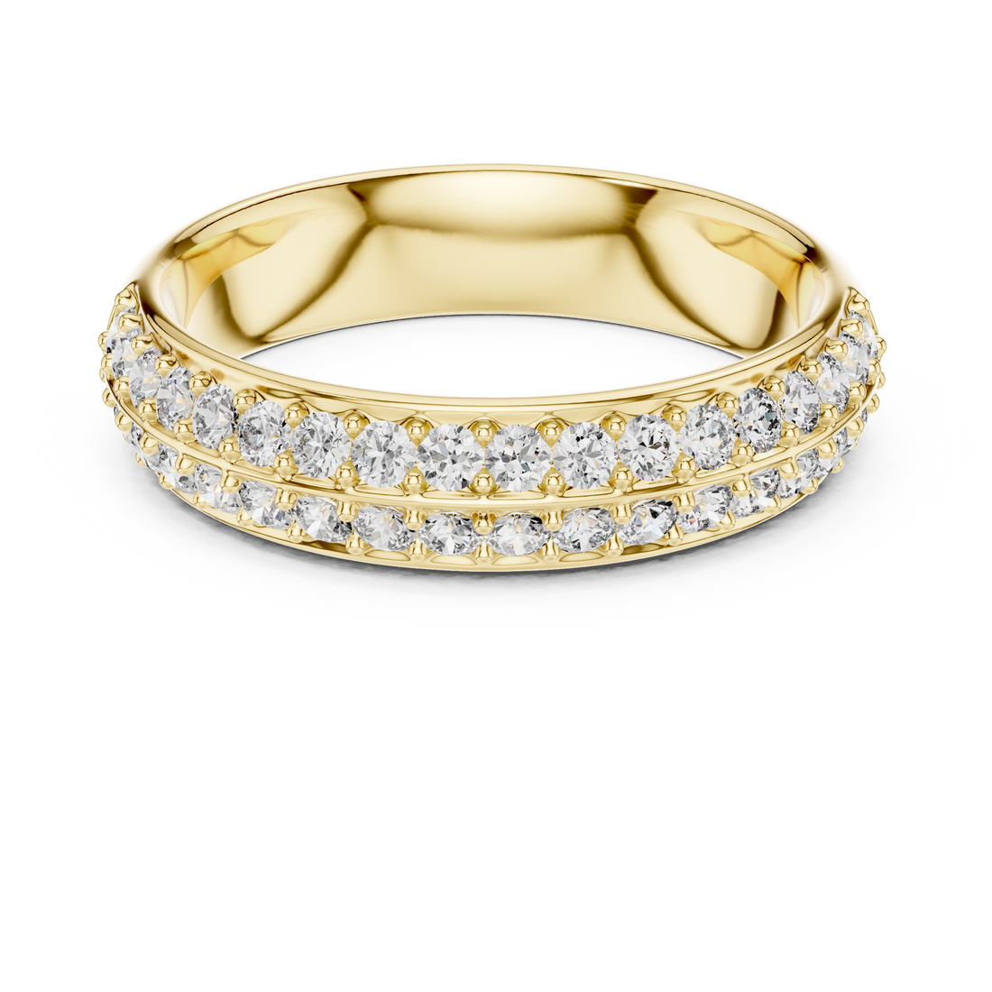 The Double Sparkle Pavé Band | Eternal Stackable Ring