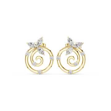 The Sculpted Glow Moissanite Diamond-Cut Cuff Earrings