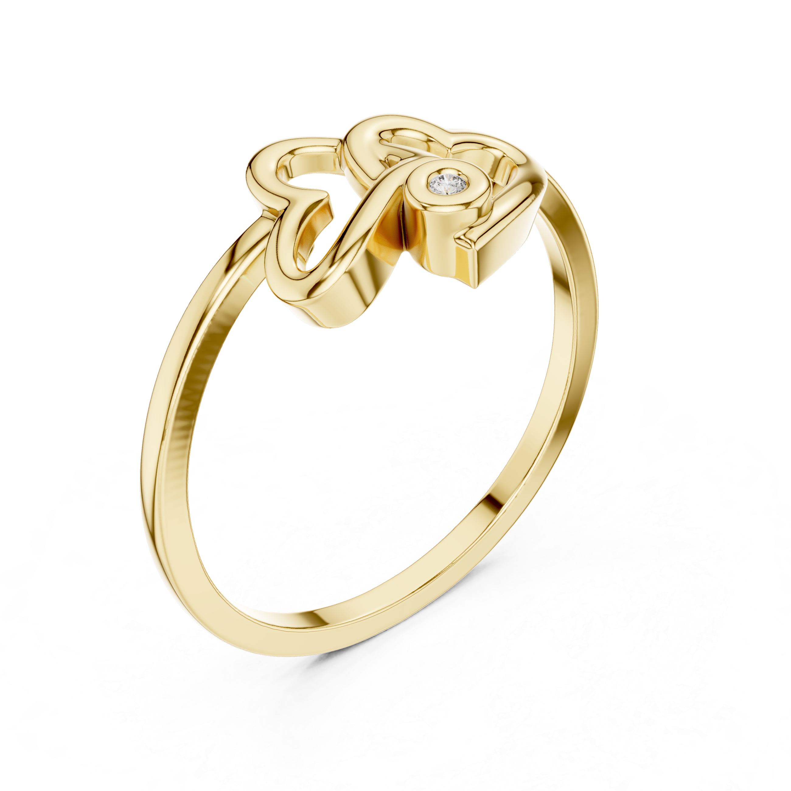 The Eternal Hearts Gold Ring | Minimalist Love Collection