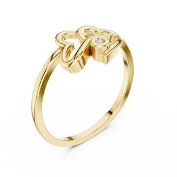 The Eternal Hearts Gold Ring | Minimalist Love Collection
