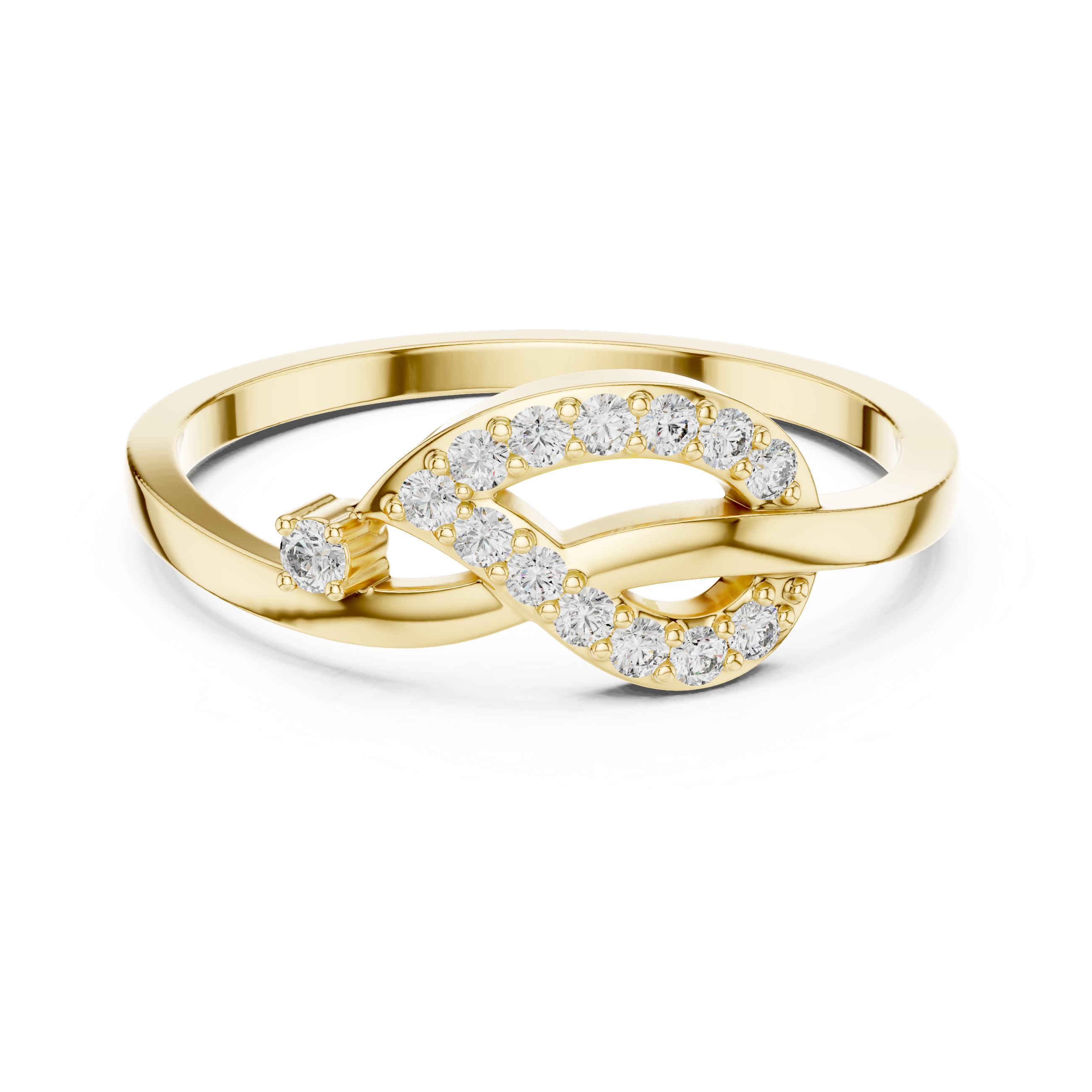 The Infinite Bond Pavé Knot Ring | Modern Promise Collection
