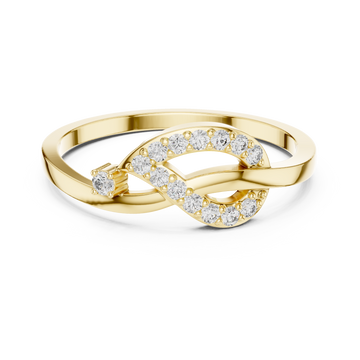 The Infinite Bond Pavé Knot Ring | Modern Promise Collection