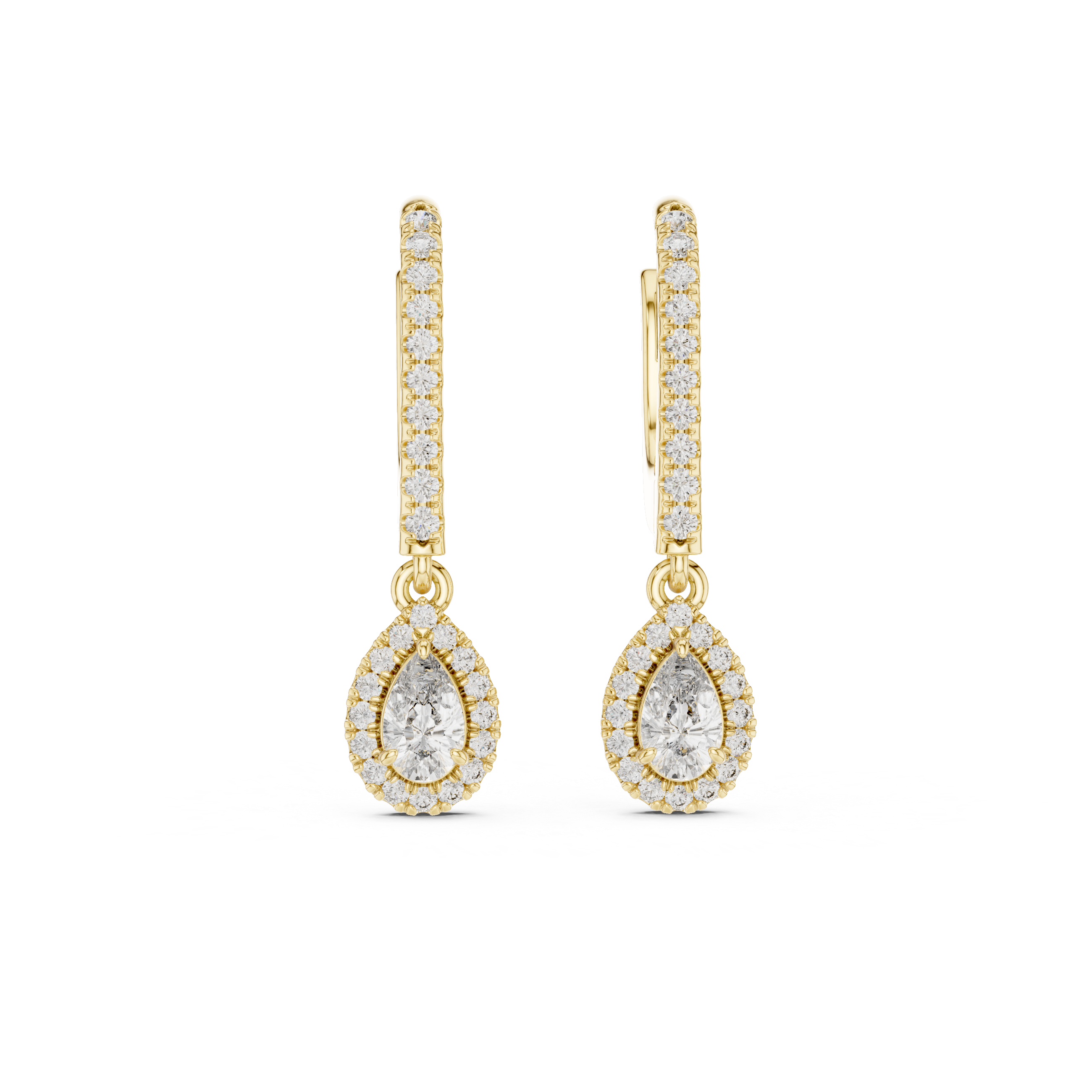 The Starlight Cluster Moissanite Double Halo Stud Earrings