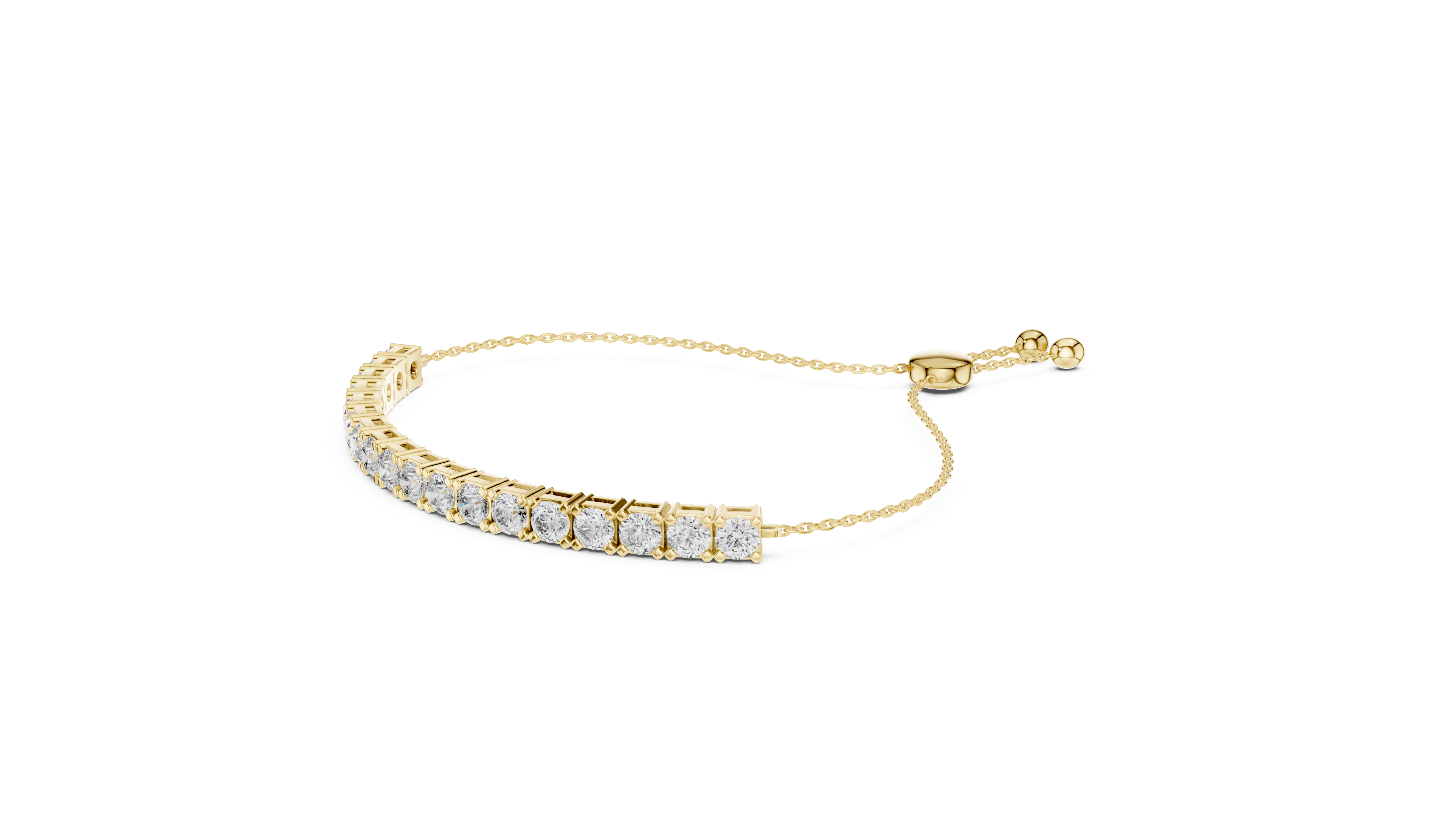 The Luxe Stream Moissanite Adjustable Bolo Tennis Bracelet