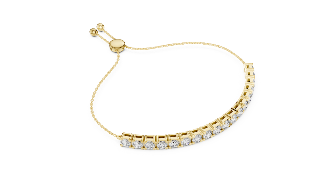 The Luxe Stream Moissanite Adjustable Bolo Tennis Bracelet
