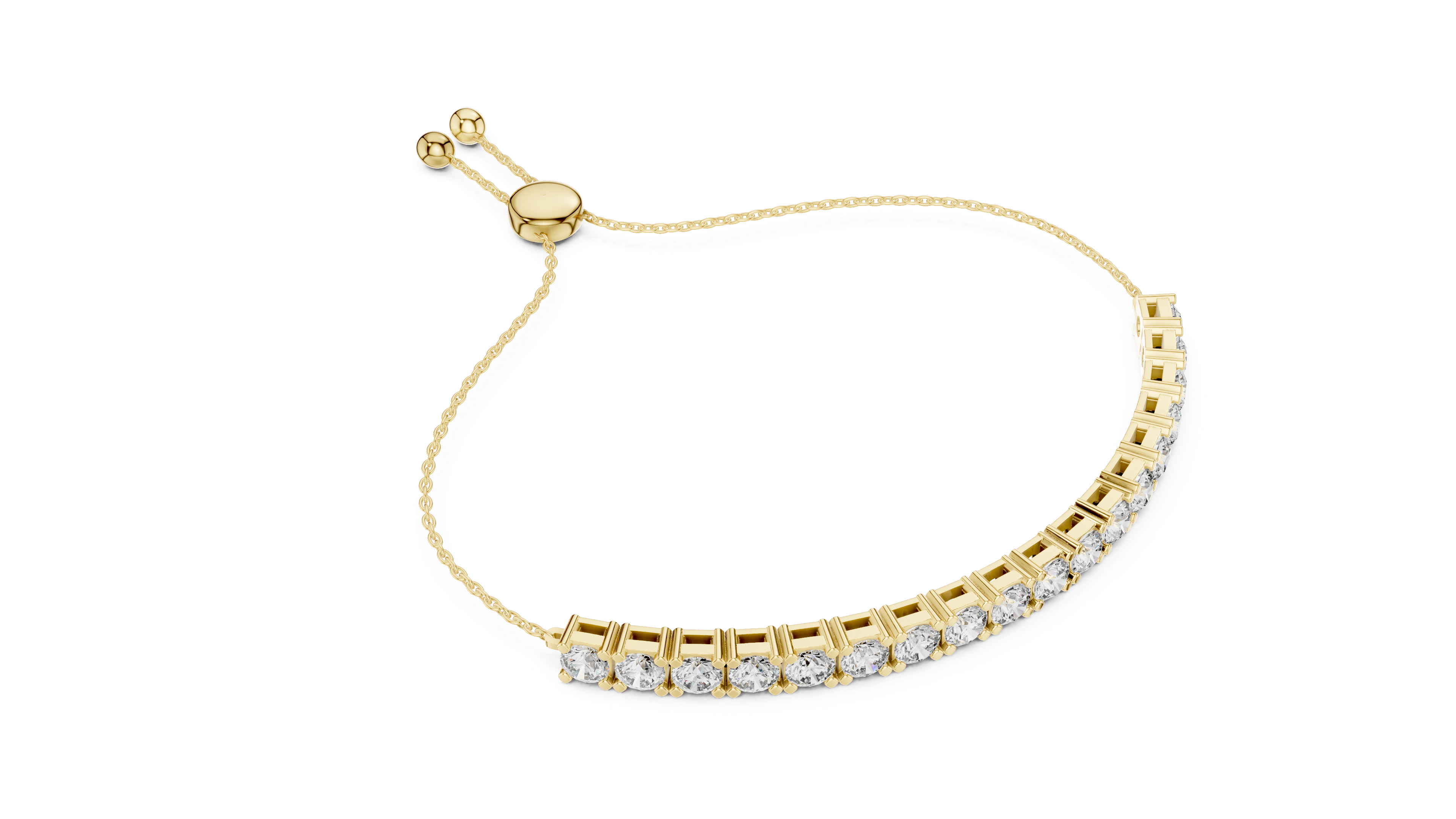 The Luxe Stream Moissanite Adjustable Bolo Tennis Bracelet