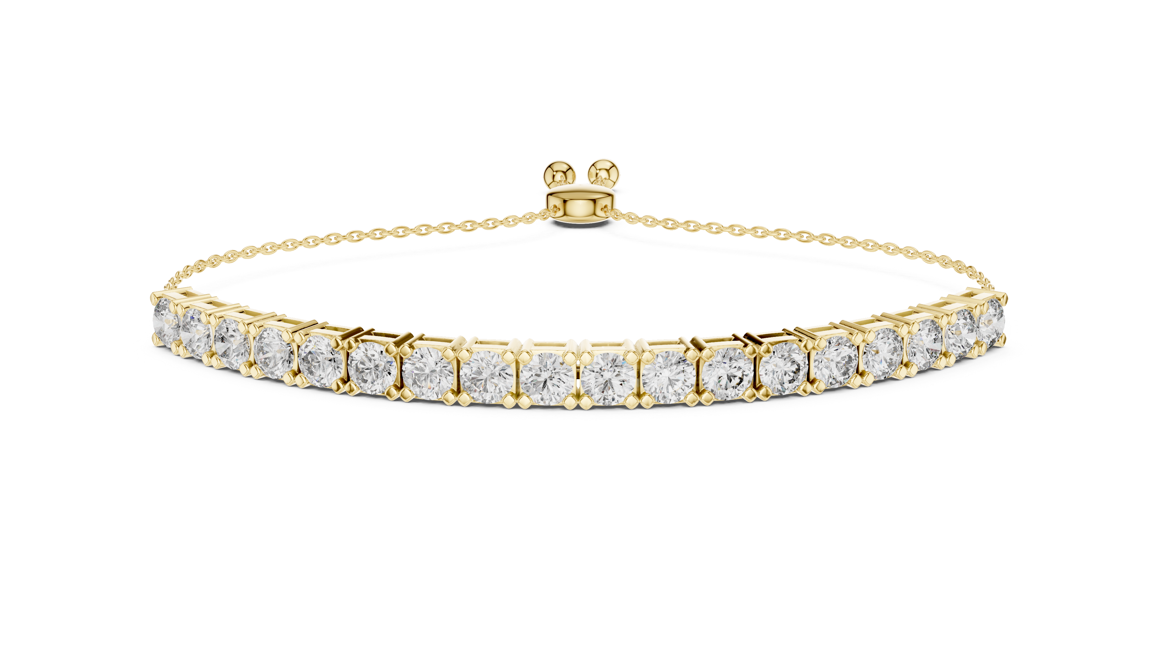 The Luxe Stream Moissanite Adjustable Bolo Tennis Bracelet
