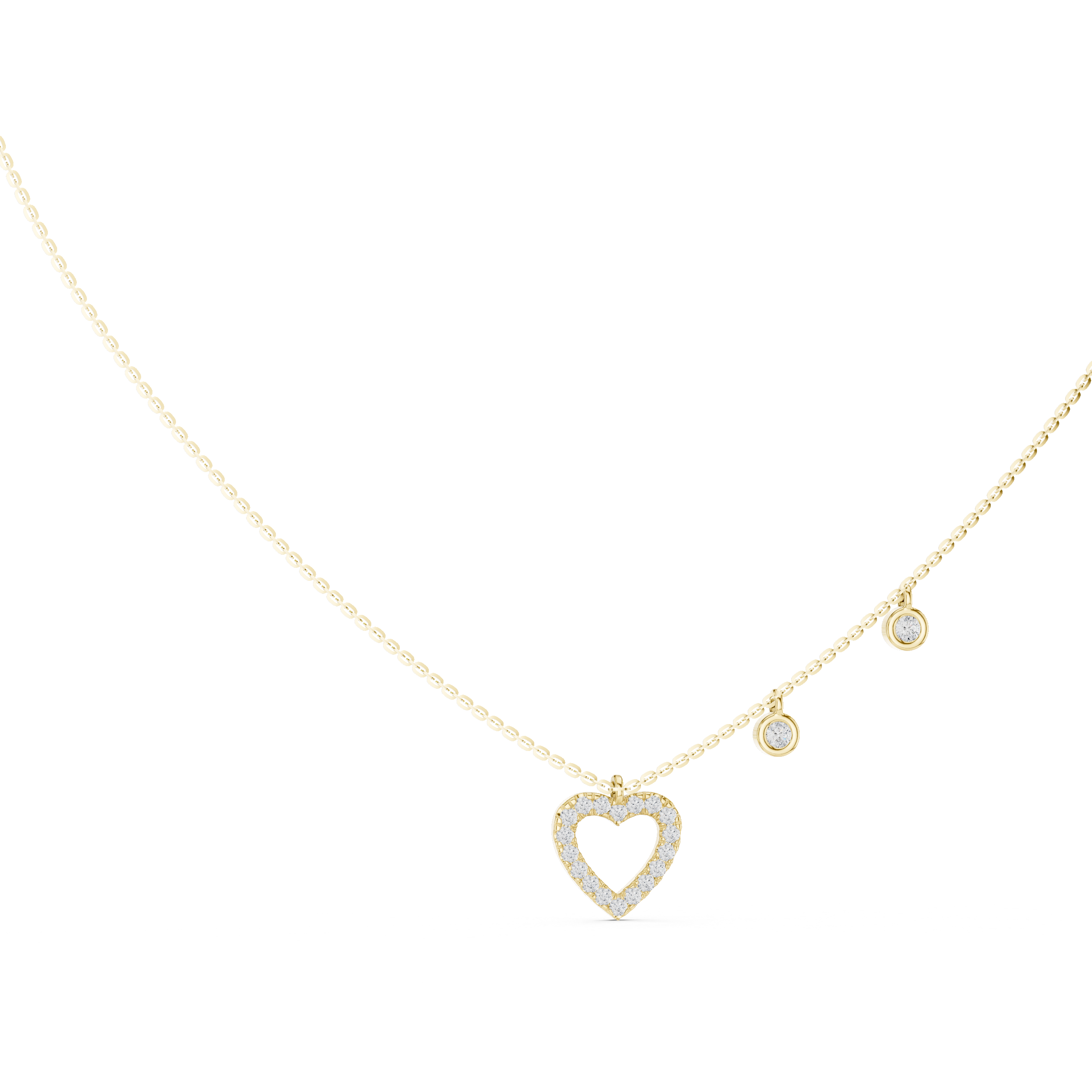The Aura Cluster Moissanite Open Halo Necklace