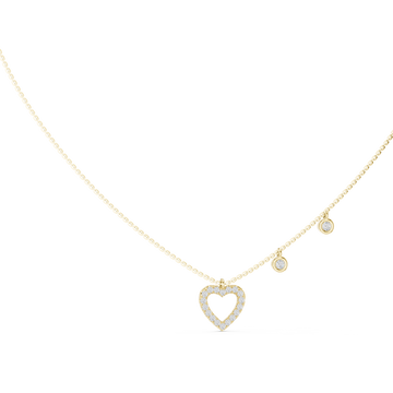 The Aura Cluster Moissanite Open Halo Necklace
