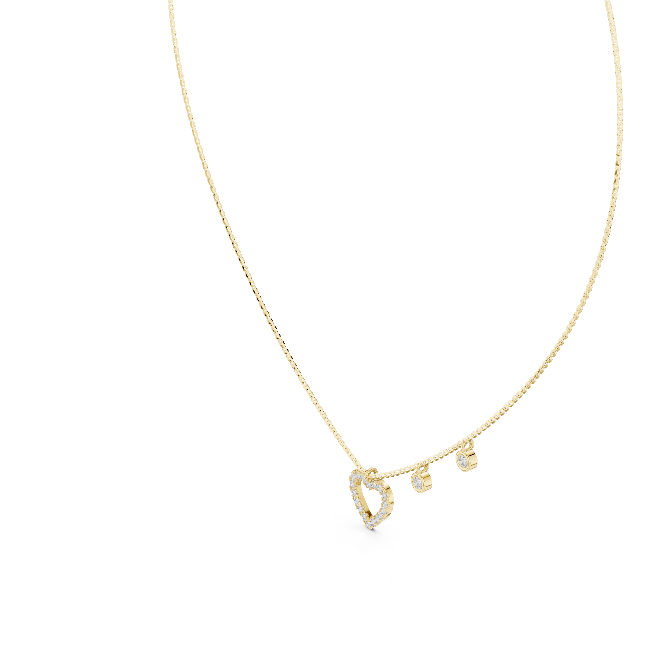 The Aura Cluster Moissanite Open Halo Necklace