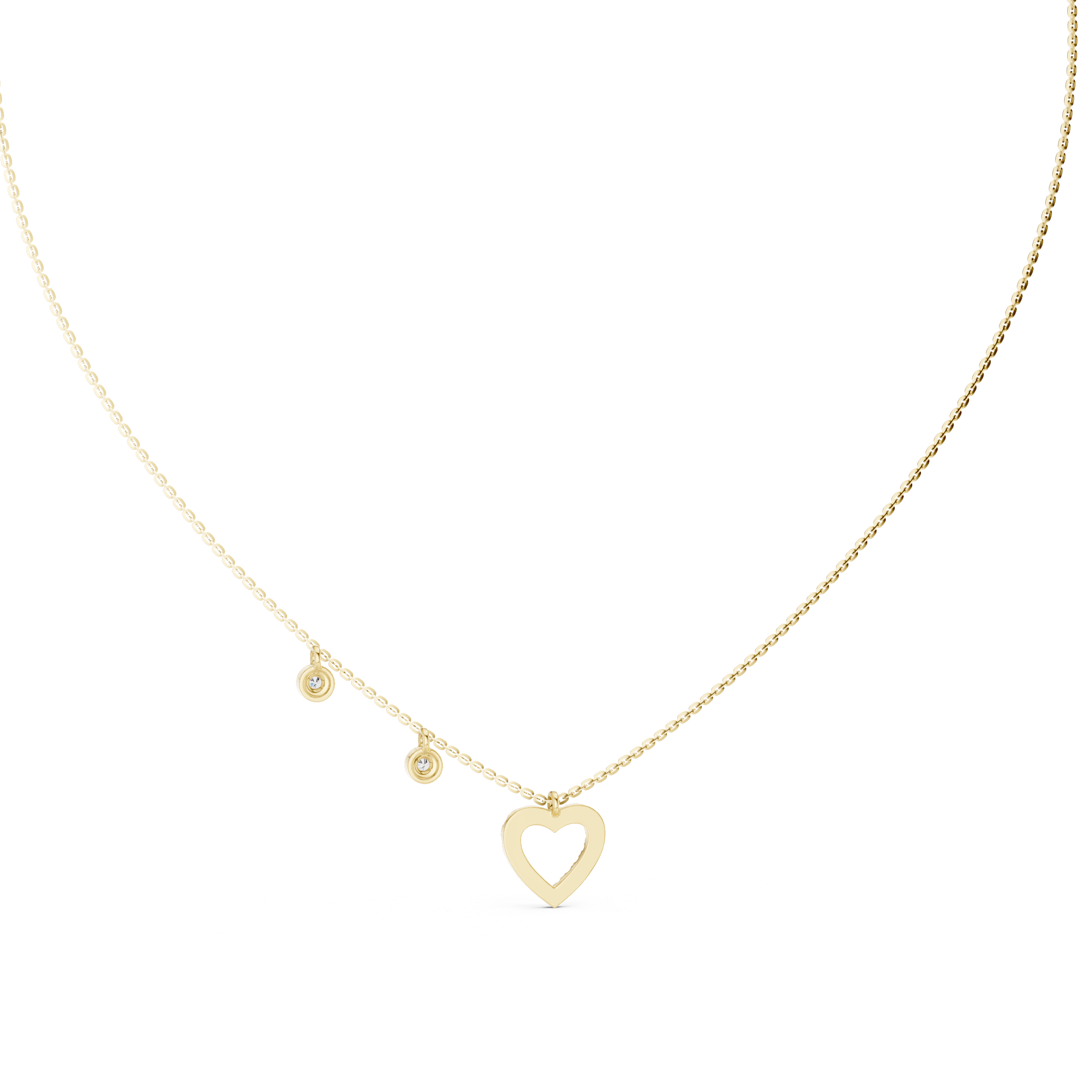 The Aura Cluster Moissanite Open Halo Necklace
