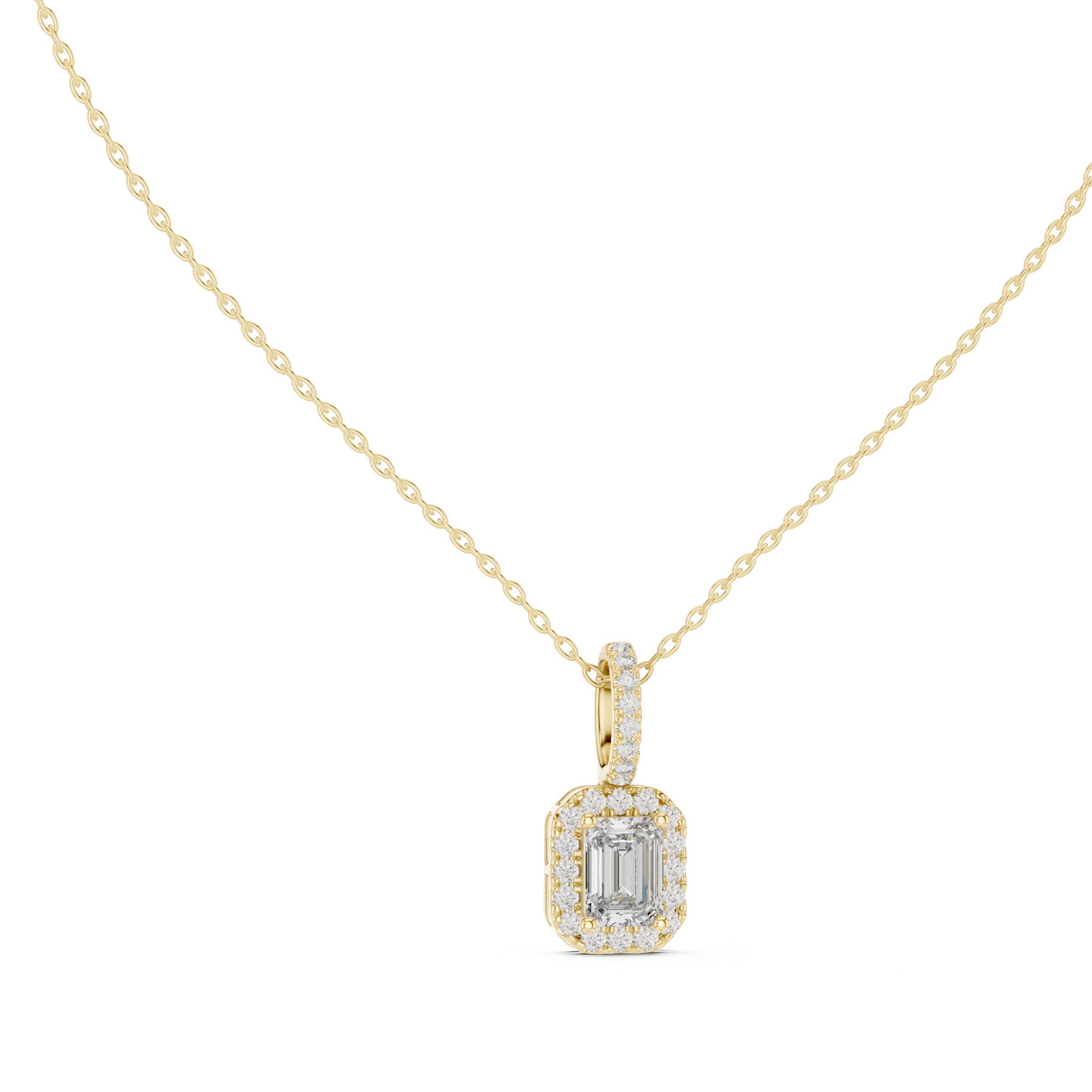 The Mega Bloom Moissanite Double-Tiered Cluster Pendant