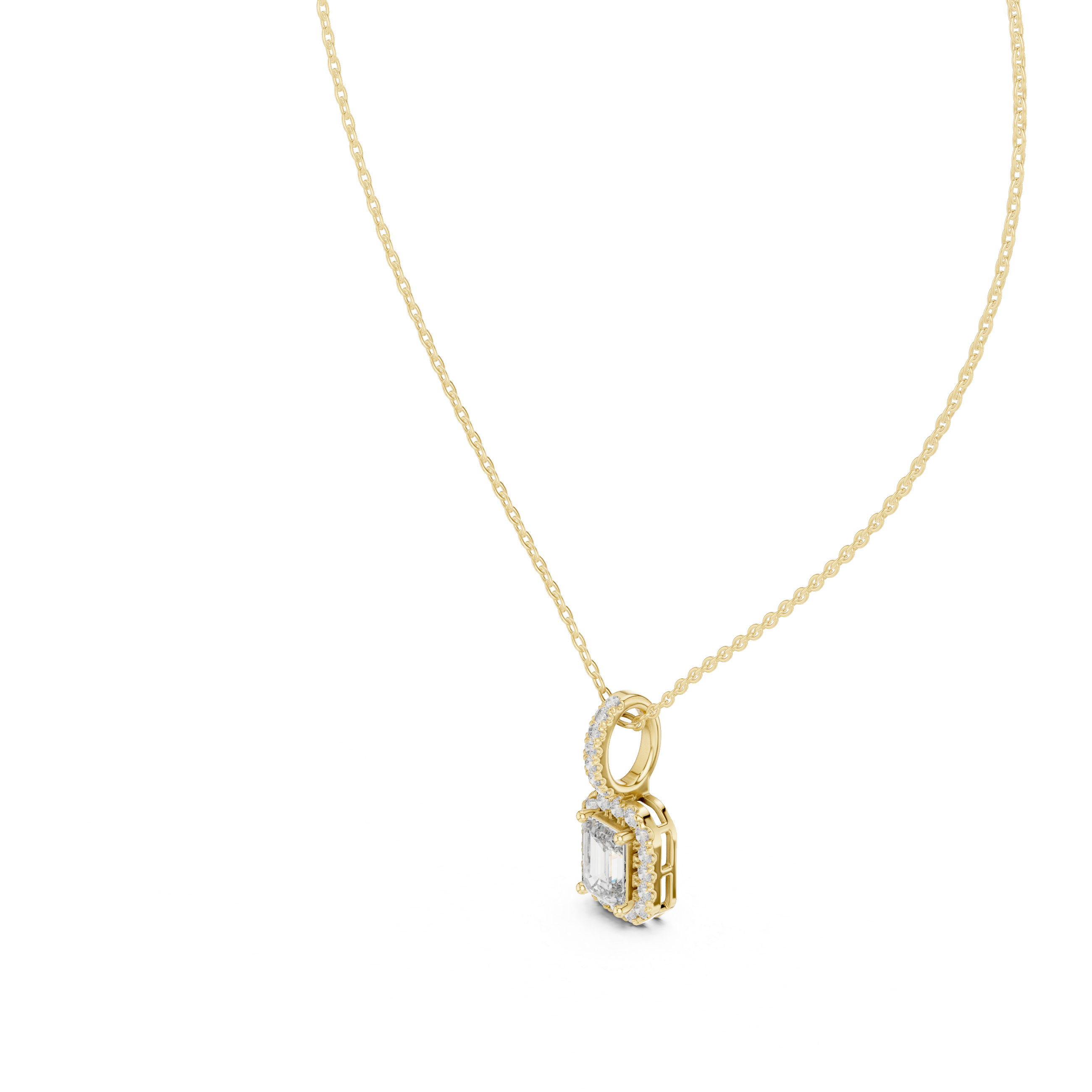 The Mega Bloom Moissanite Double-Tiered Cluster Pendant