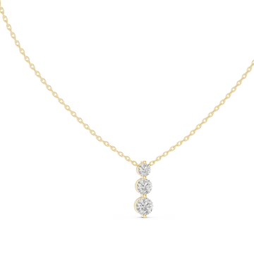 The Trilogy Waterfall Moissanite 3-Stone Drop Pendant