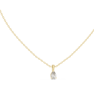 The Luminous Tear Solitaire Drop Pendant