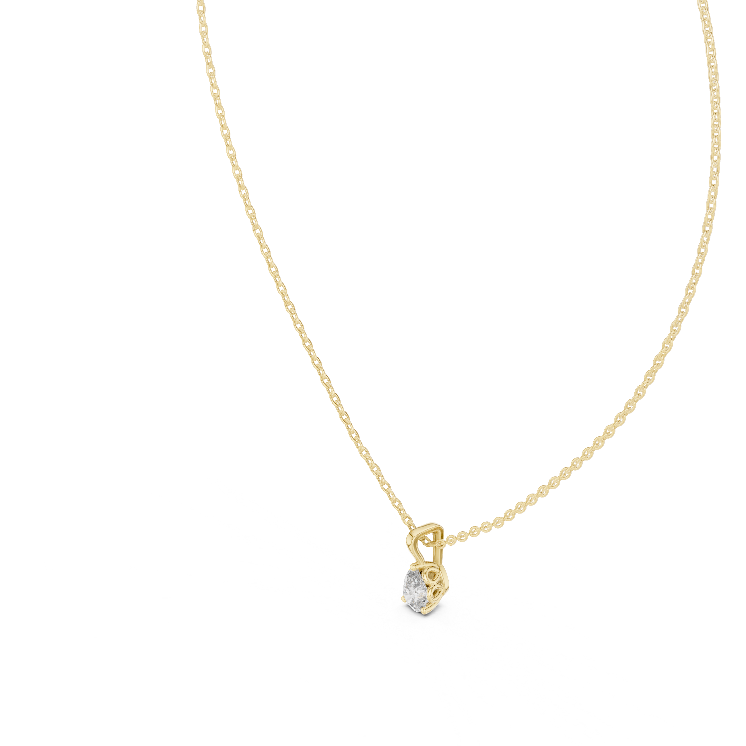 The Luminous Tear Solitaire Drop Pendant