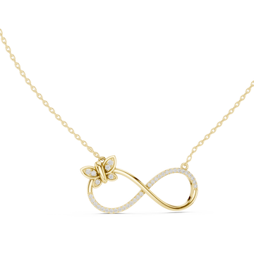 The Eternal Flight Moissanite Infinity Butterfly Pendant