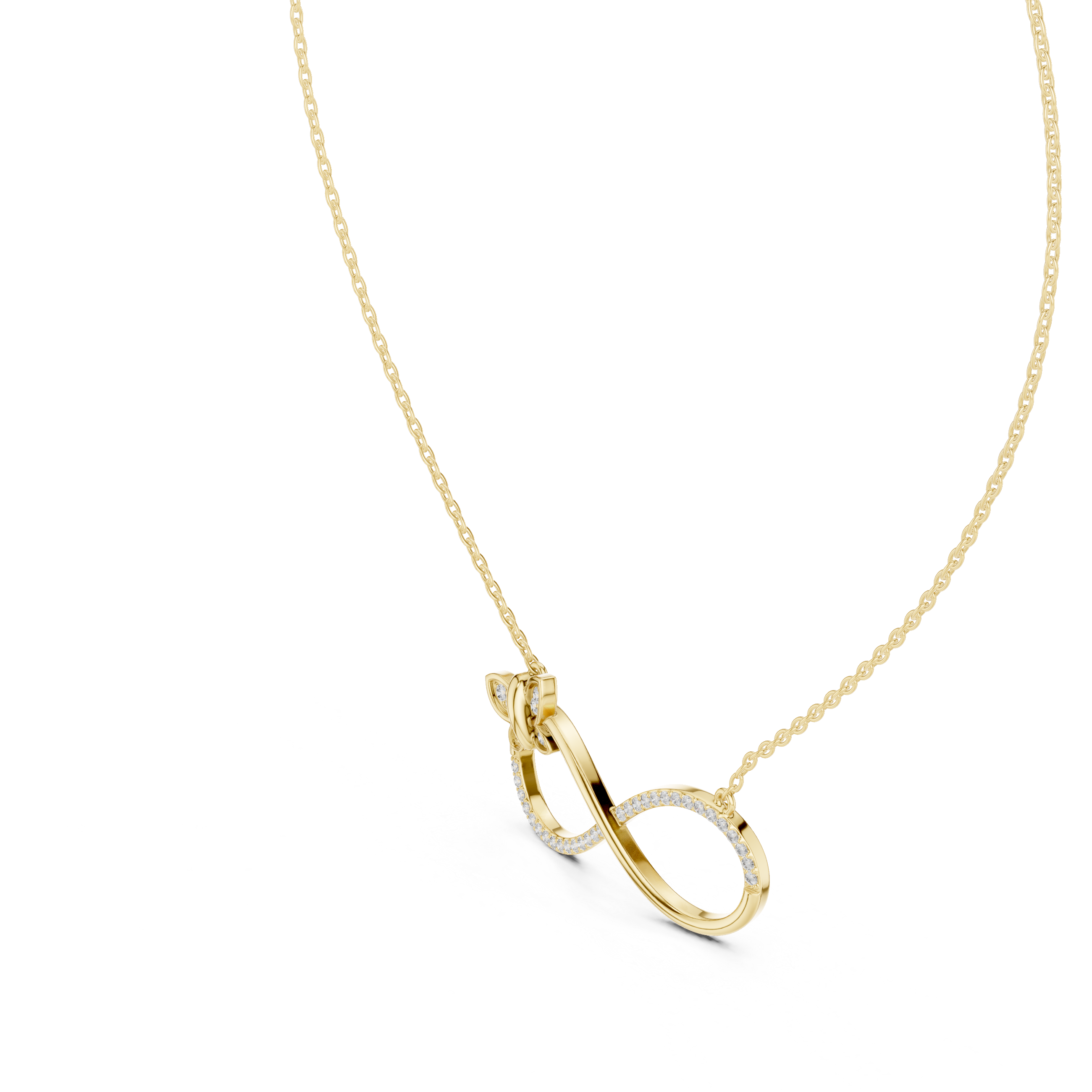 The Eternal Flight Moissanite Infinity Butterfly Pendant
