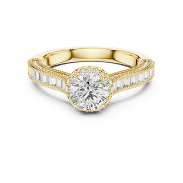 The Grande Baguette Halo Ring | Vintage Inspired Statement