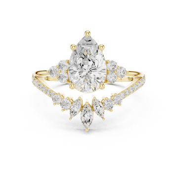 The Aura Wide Band Triple Pave Ring