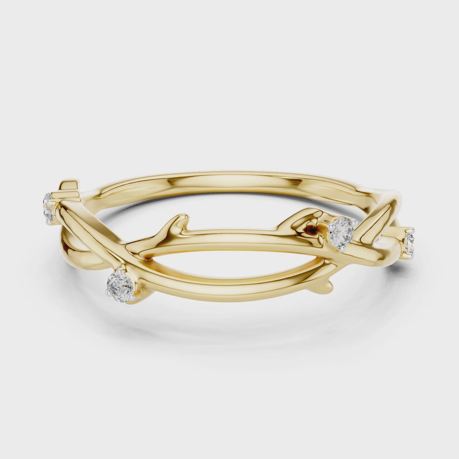 The Celestial Points Moissanite Four-Stone Stacking Ring