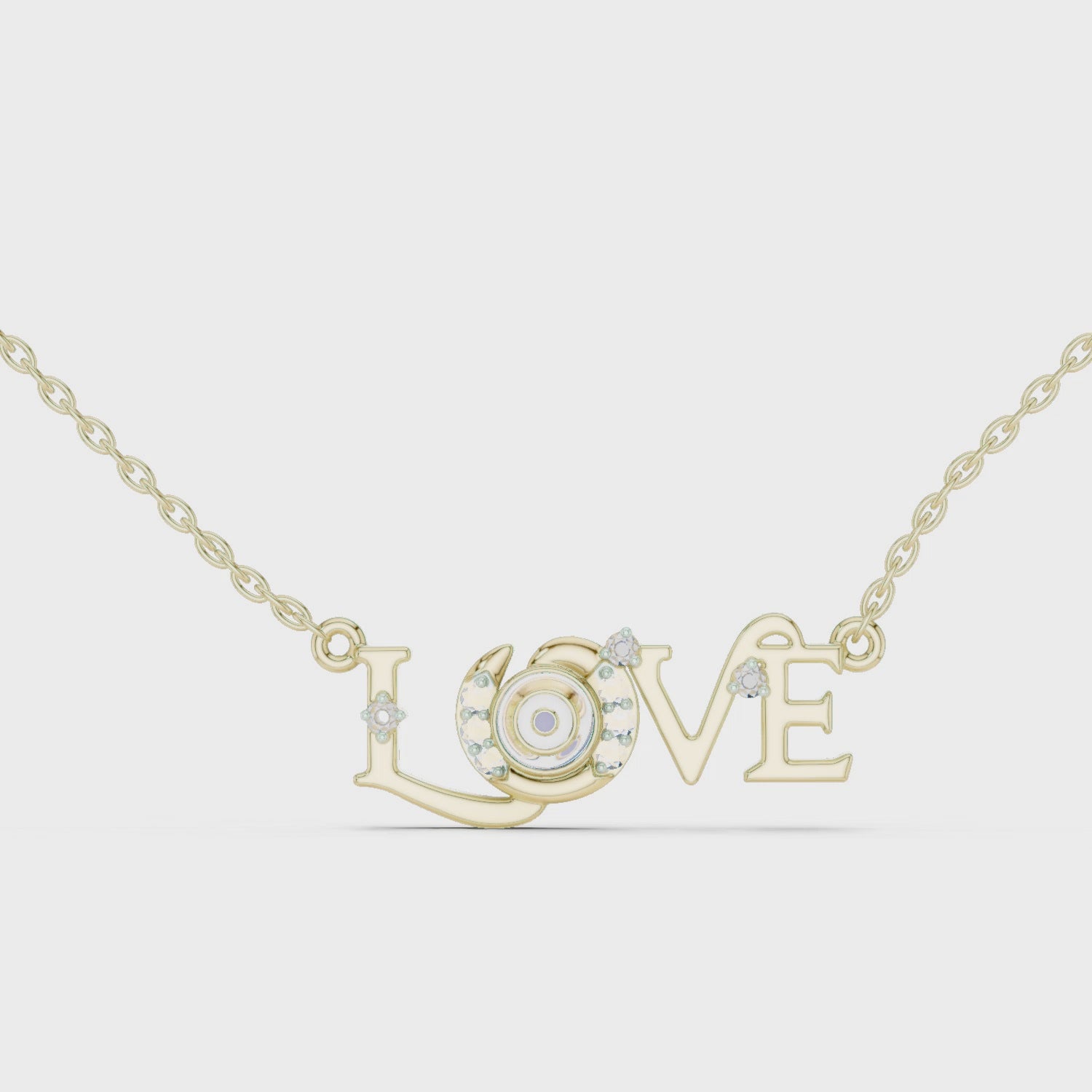 The Cursive Love Moissanite Script Pendant