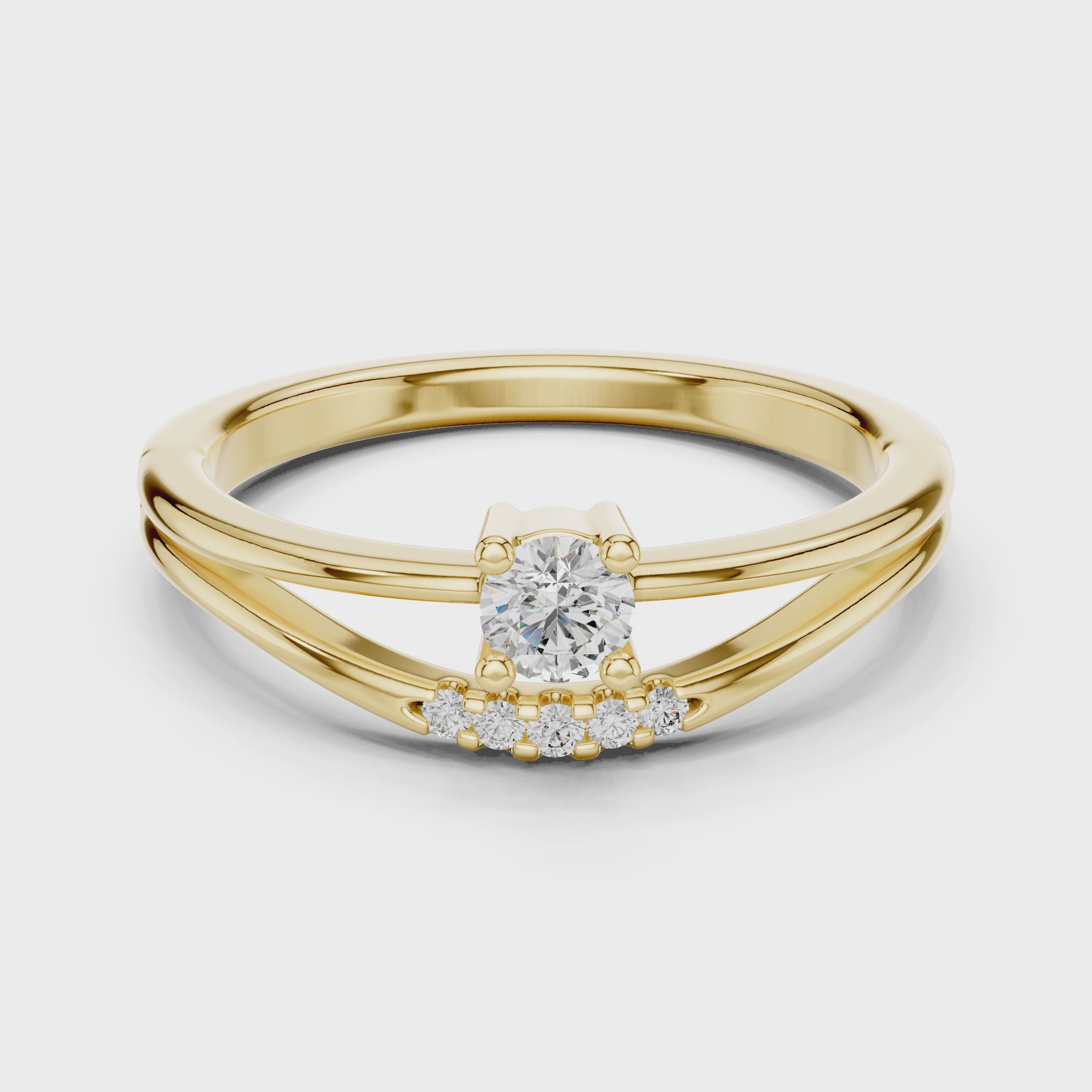 The Modern Embrace Solitaire Ring | Contemporary Luxury