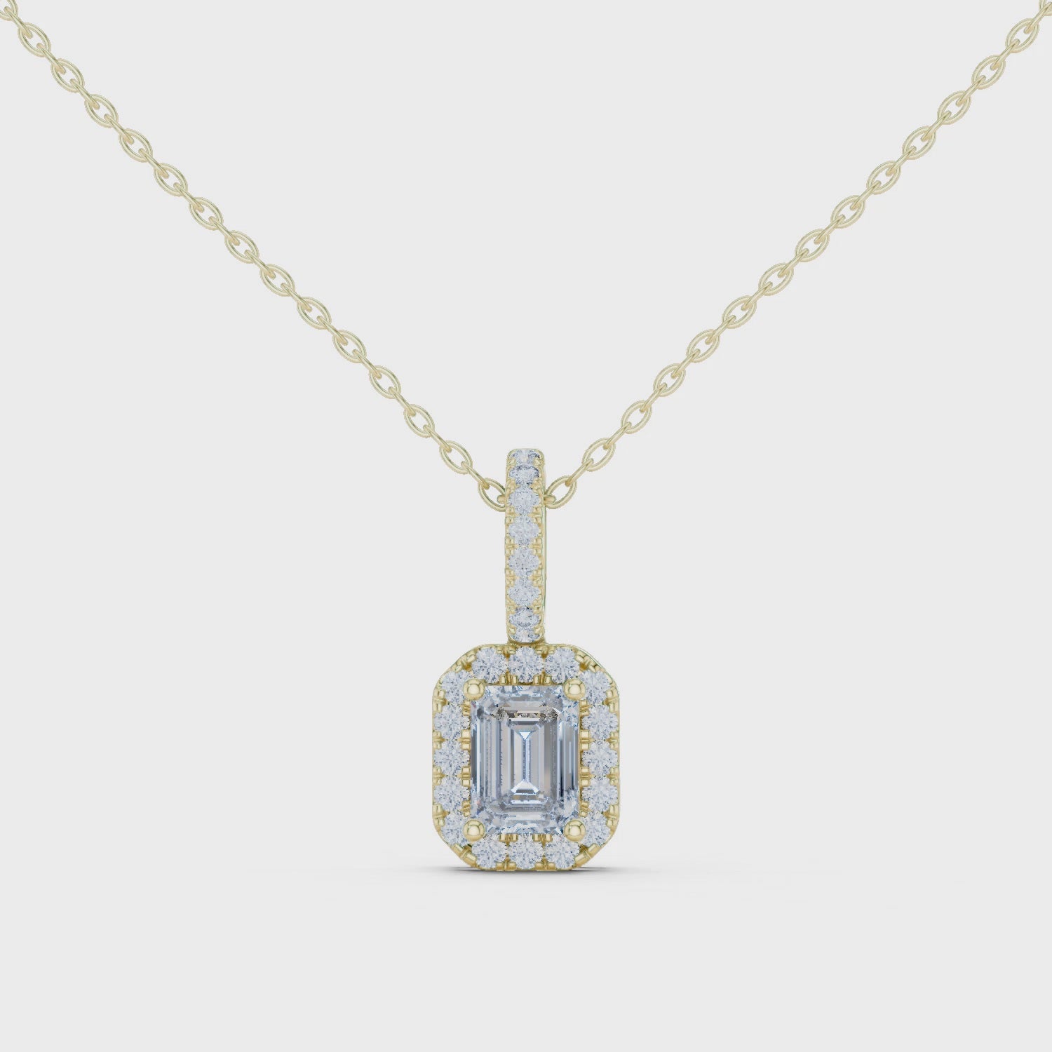 The Mega Bloom Moissanite Double-Tiered Cluster Pendant
