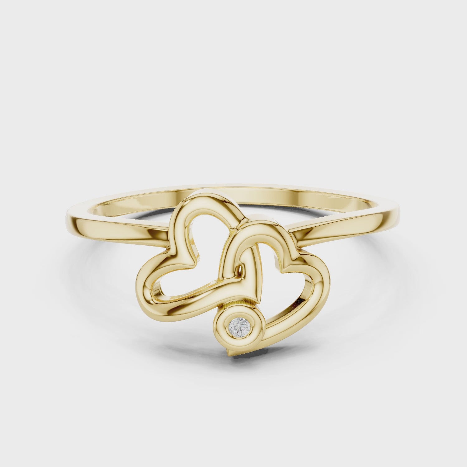 The Eternal Hearts Gold Ring | Minimalist Love Collection