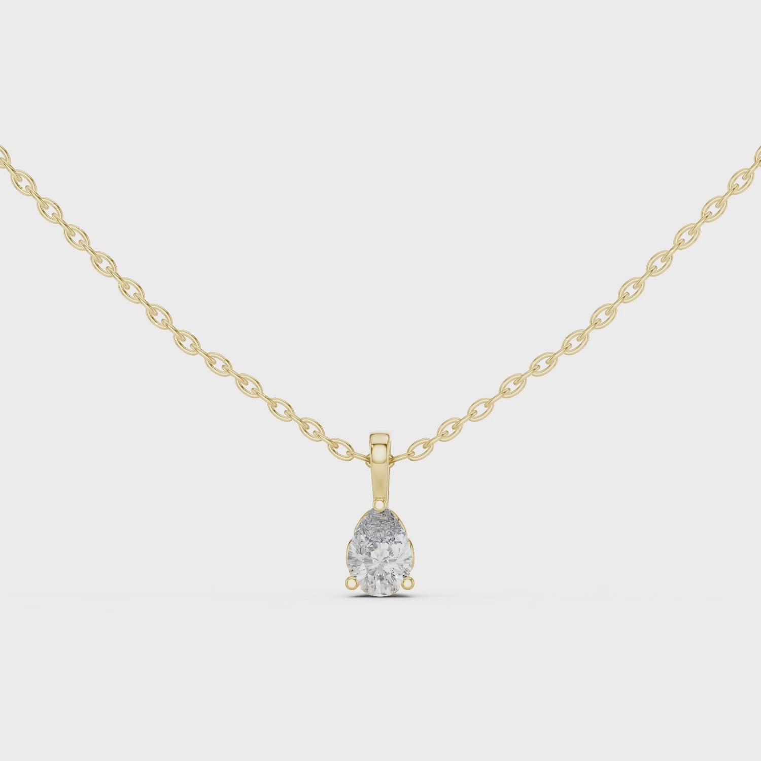 The Luminous Tear Solitaire Drop Pendant