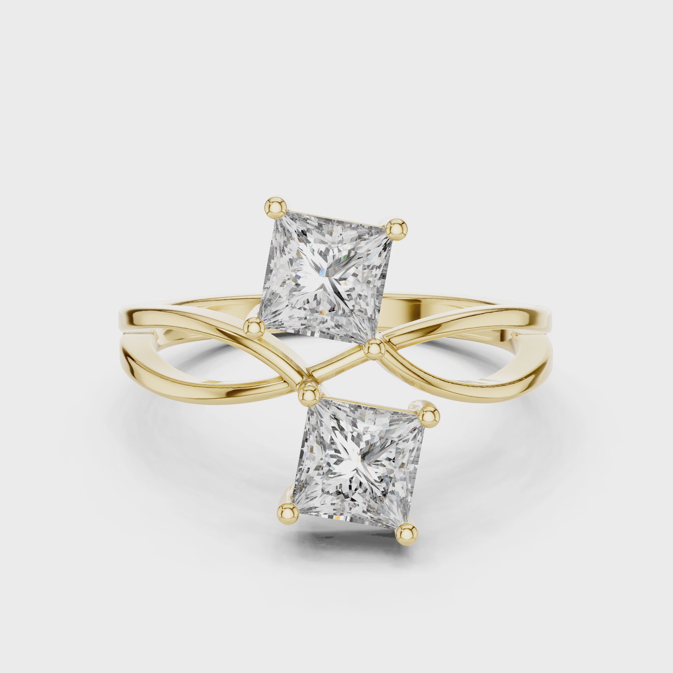 The Intertwined Princess Toi et Moi Ring | Modern Romance Collection