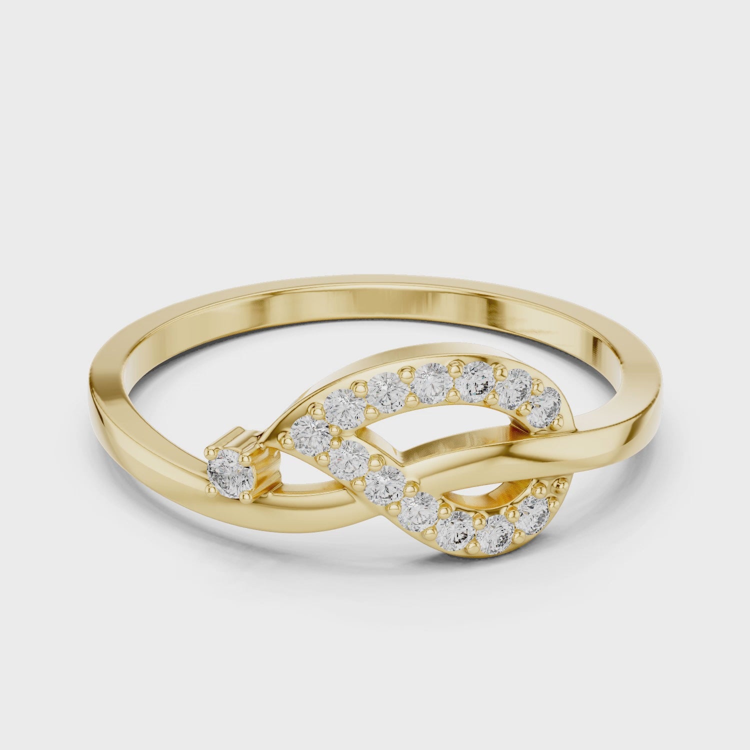 The Infinite Bond Pavé Knot Ring | Modern Promise Collection