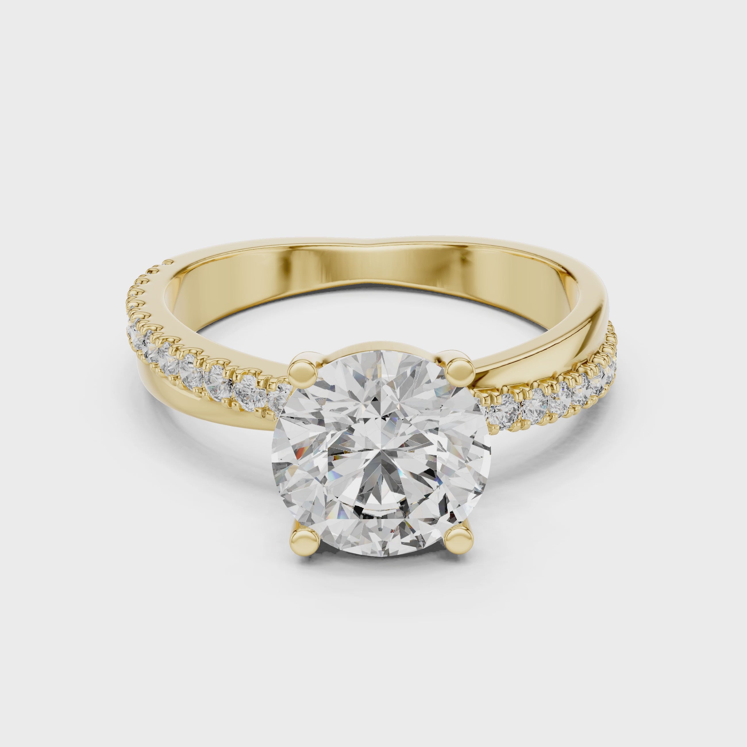 Pavé Solitaire Ring