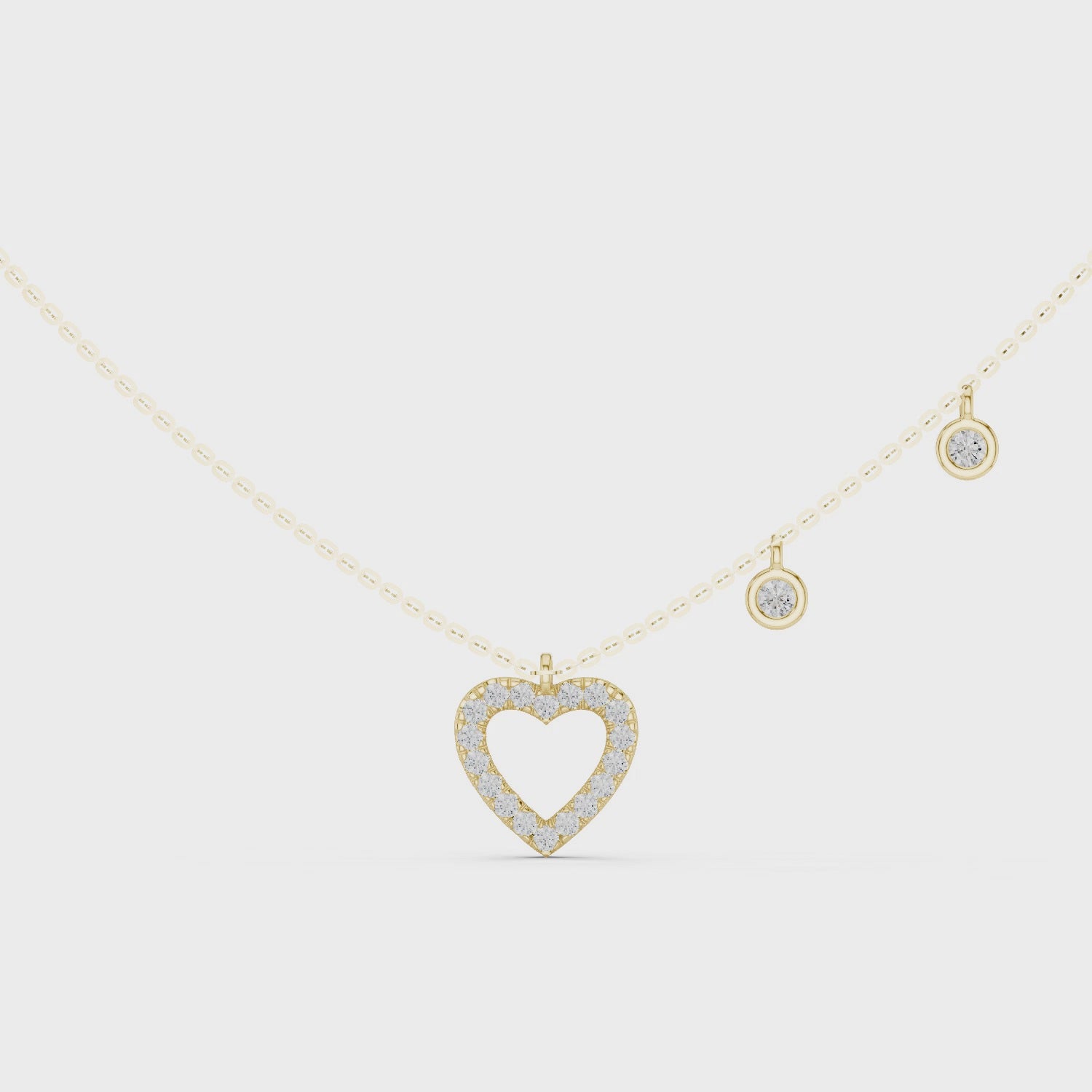 The Aura Cluster Moissanite Open Halo Necklace