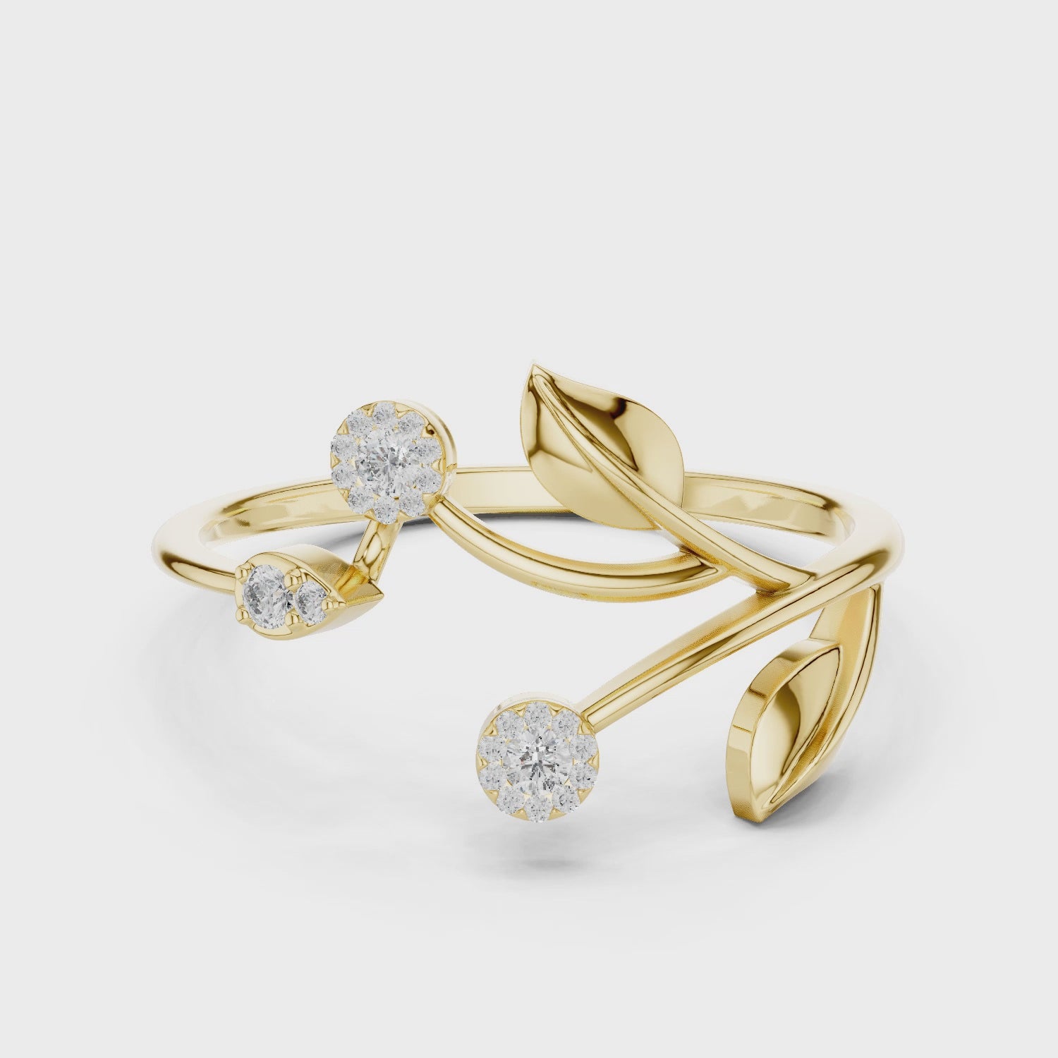 The Whispering Vine Ring | Nature-Inspired Fine Gold