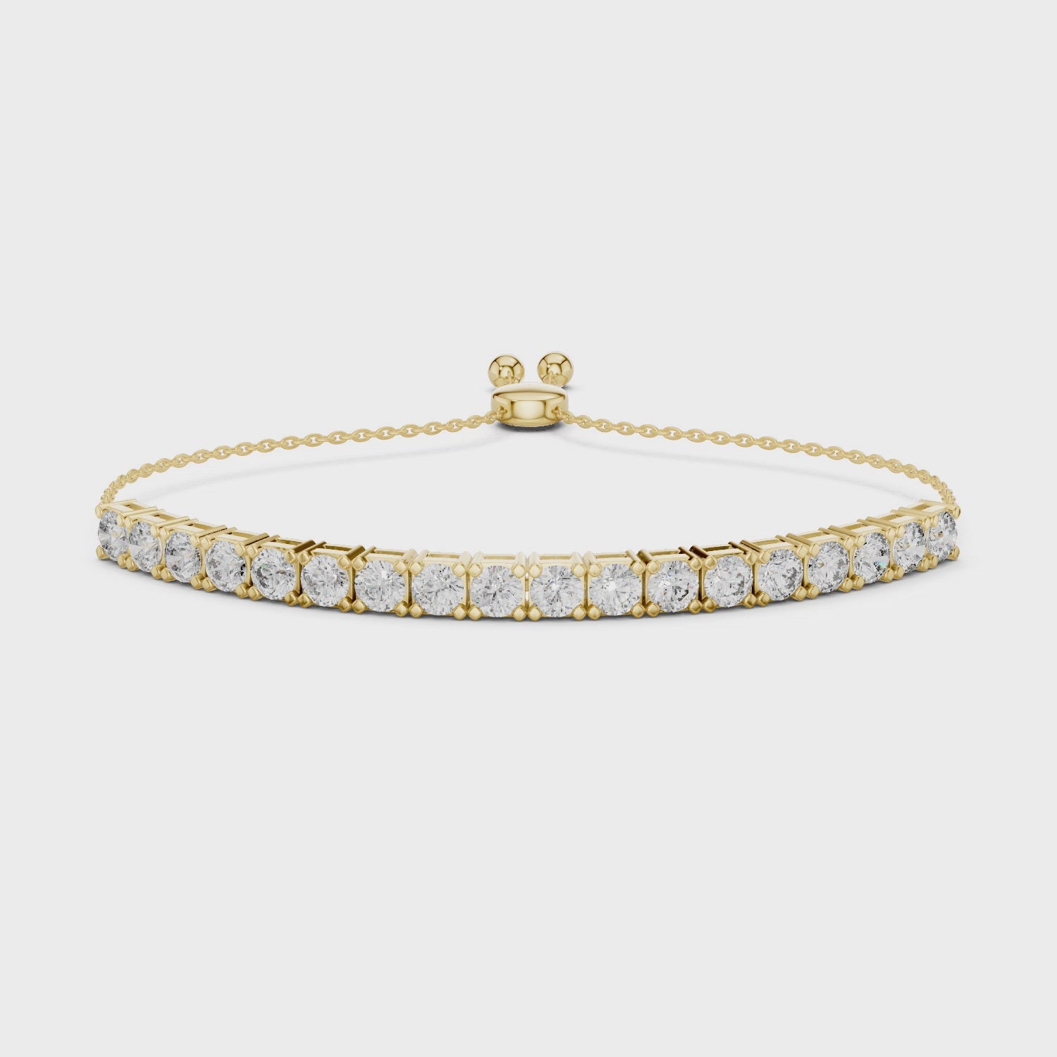 The Luxe Stream Moissanite Adjustable Bolo Tennis Bracelet