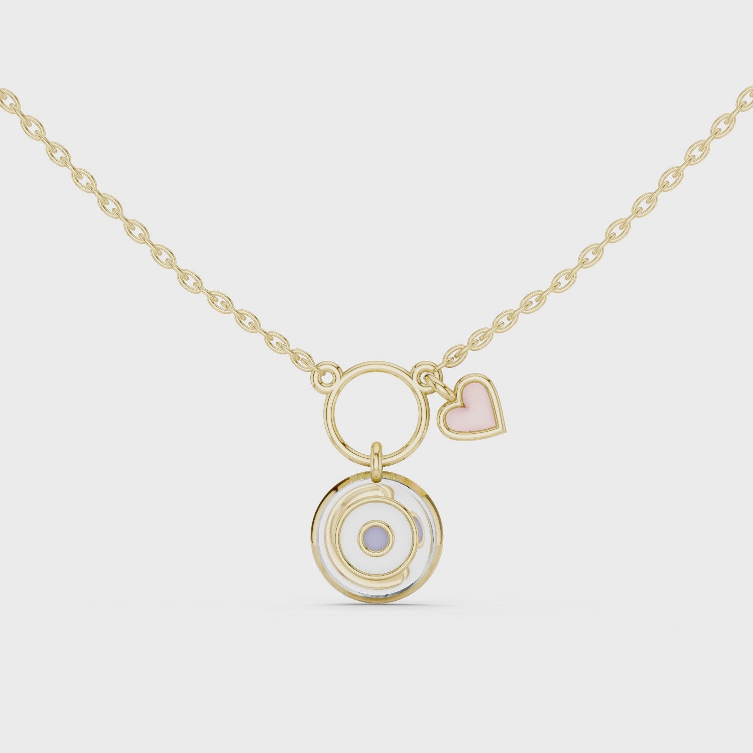 The Protected Heart Moissanite Pave Talisman Necklace