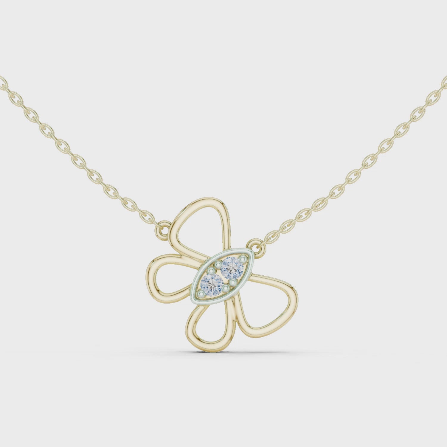 The Fluttering Fire Moissanite Butterfly Solitaire Pendant