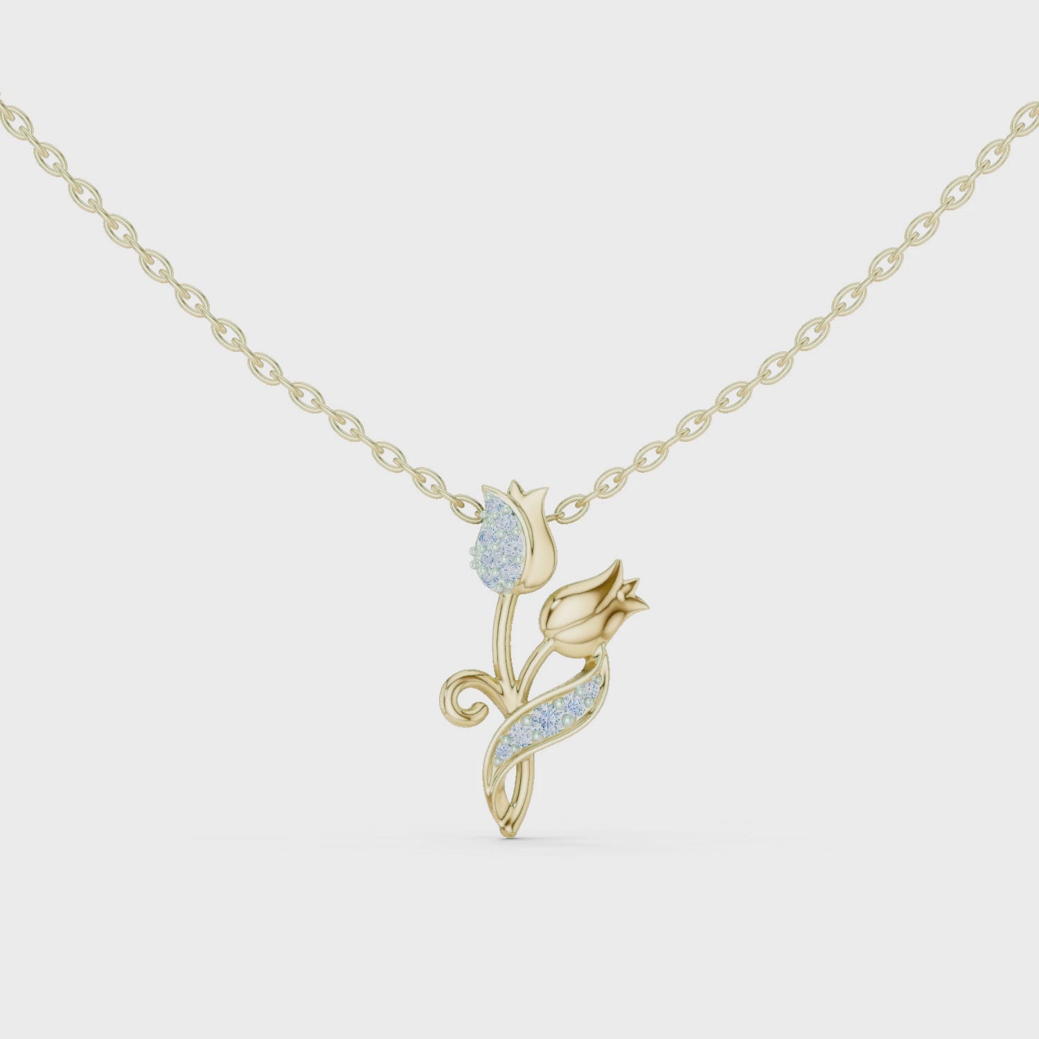 The Petal Sparkle Moissanite Flower Cluster Pendant