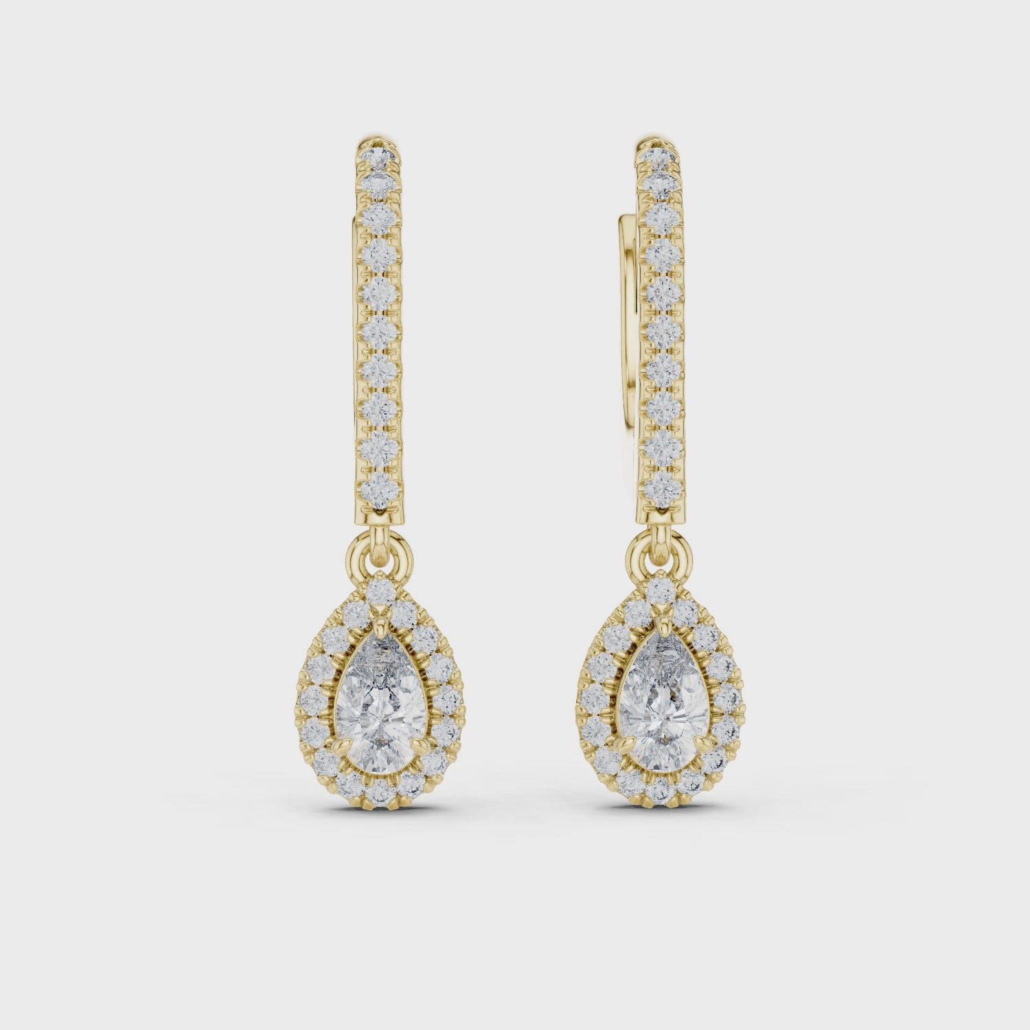 The Starlight Cluster Moissanite Double Halo Stud Earrings