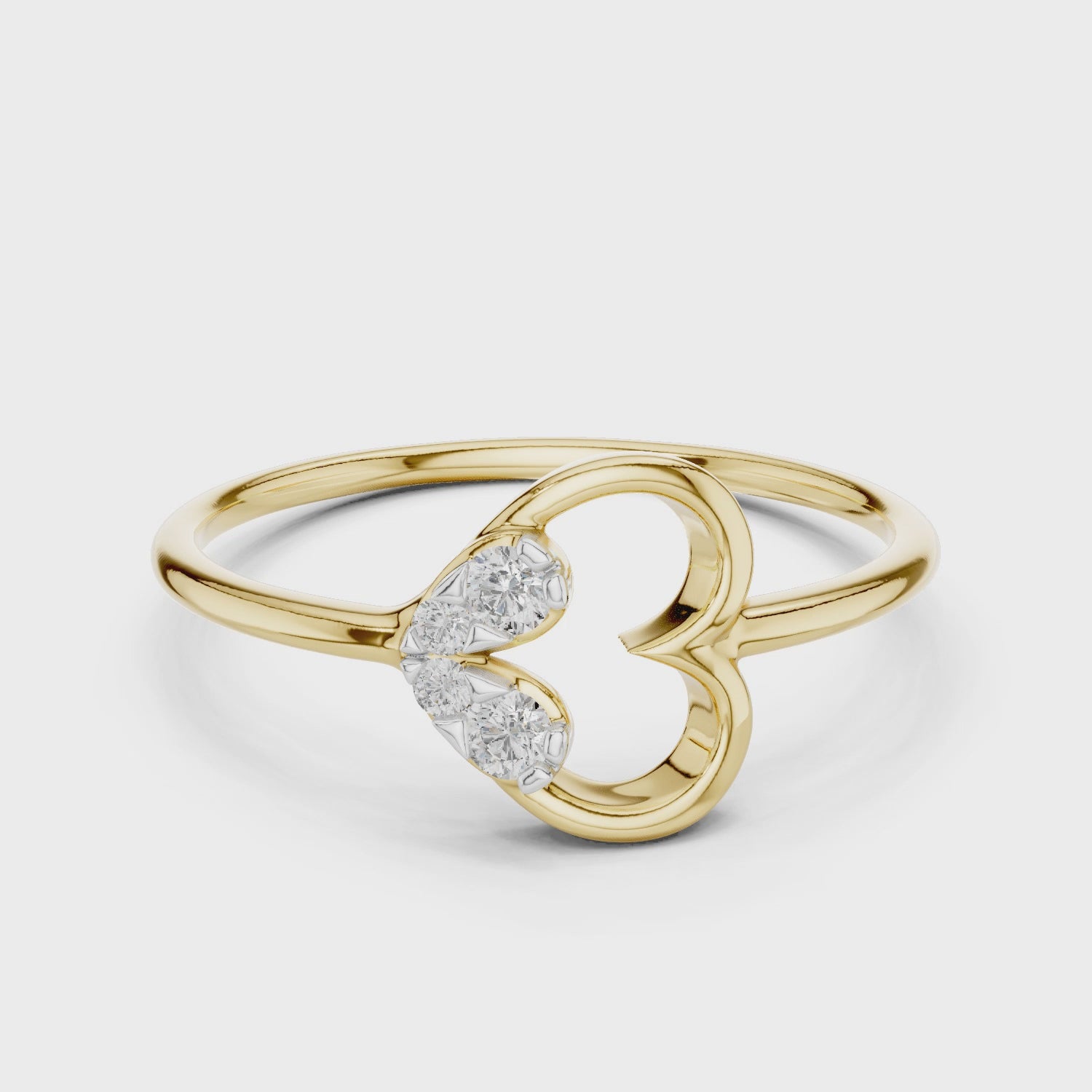 The Heart of Brilliance Moissanite Accent Ring