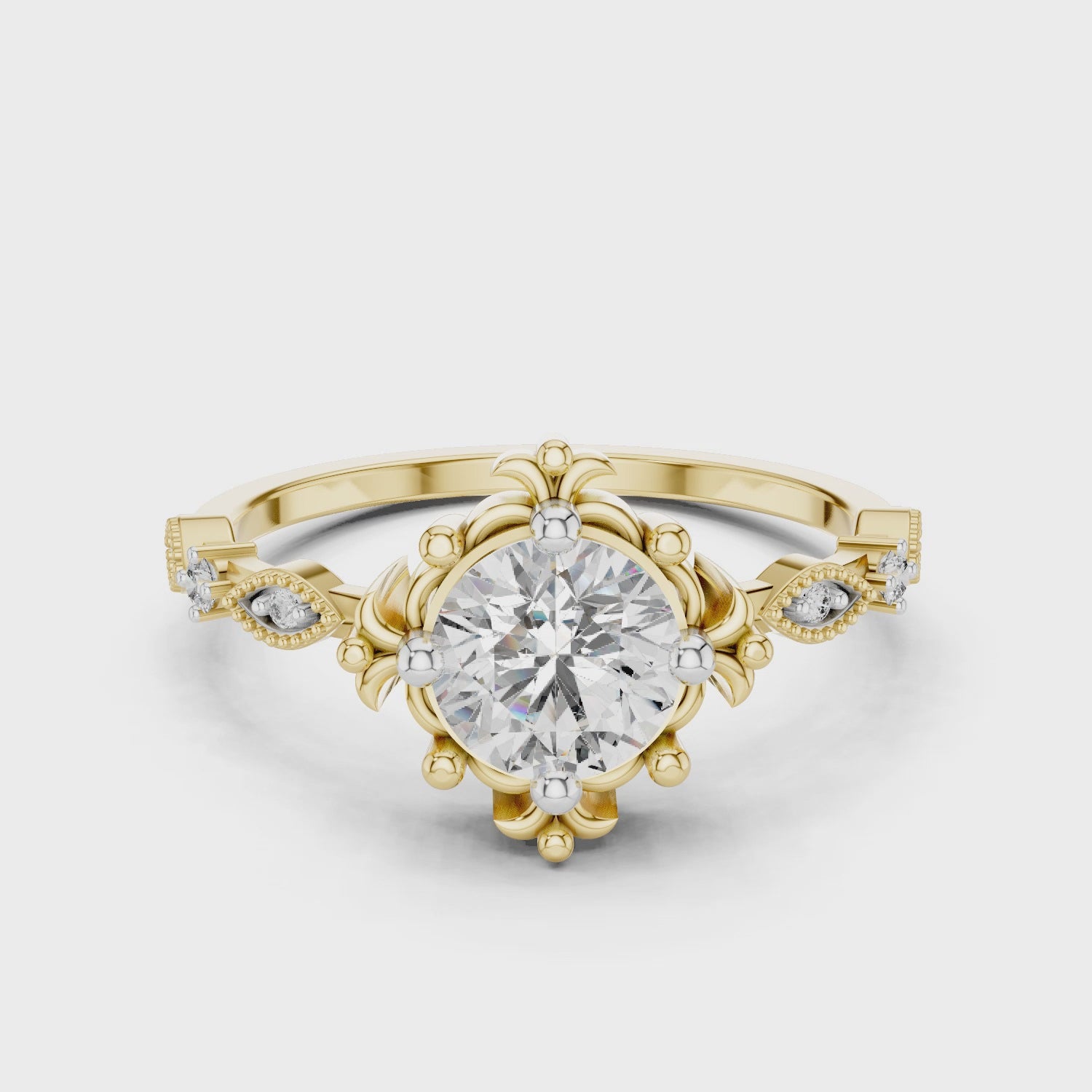 The Four Seasons Moissanite Grand Cluster Ring