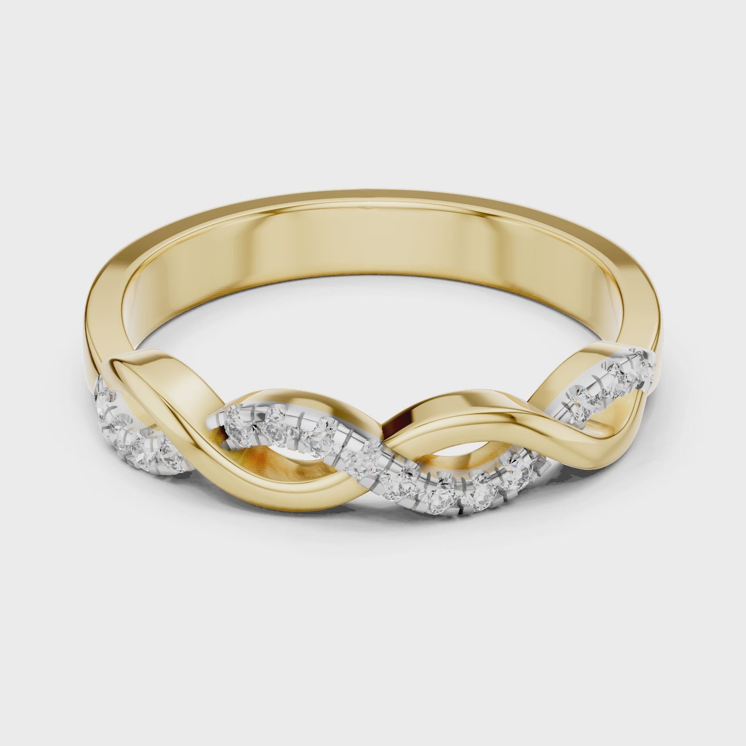 The Luminary Stack Moissanite Half-Eternity Band