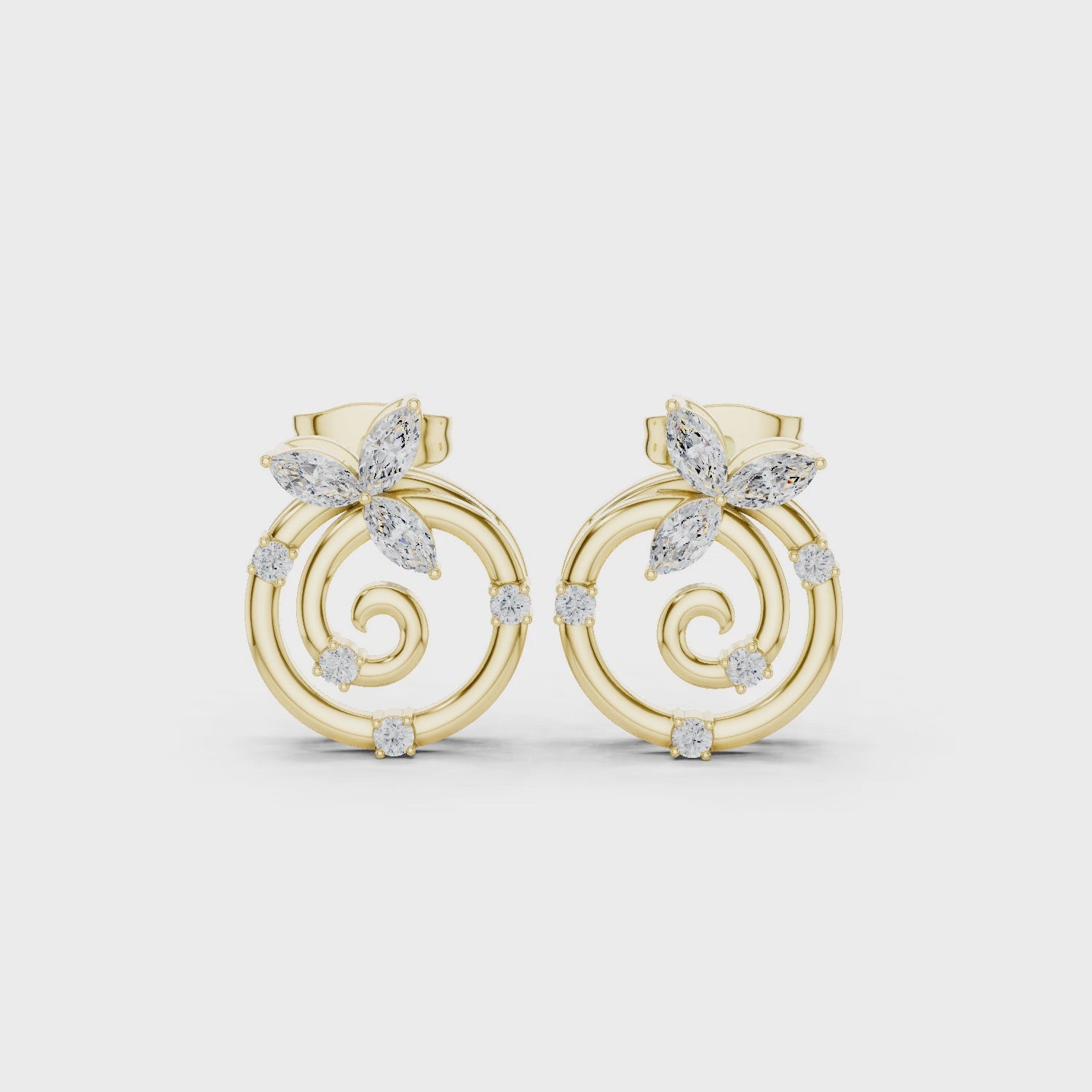 The Sculpted Glow Moissanite Diamond-Cut Cuff Earrings