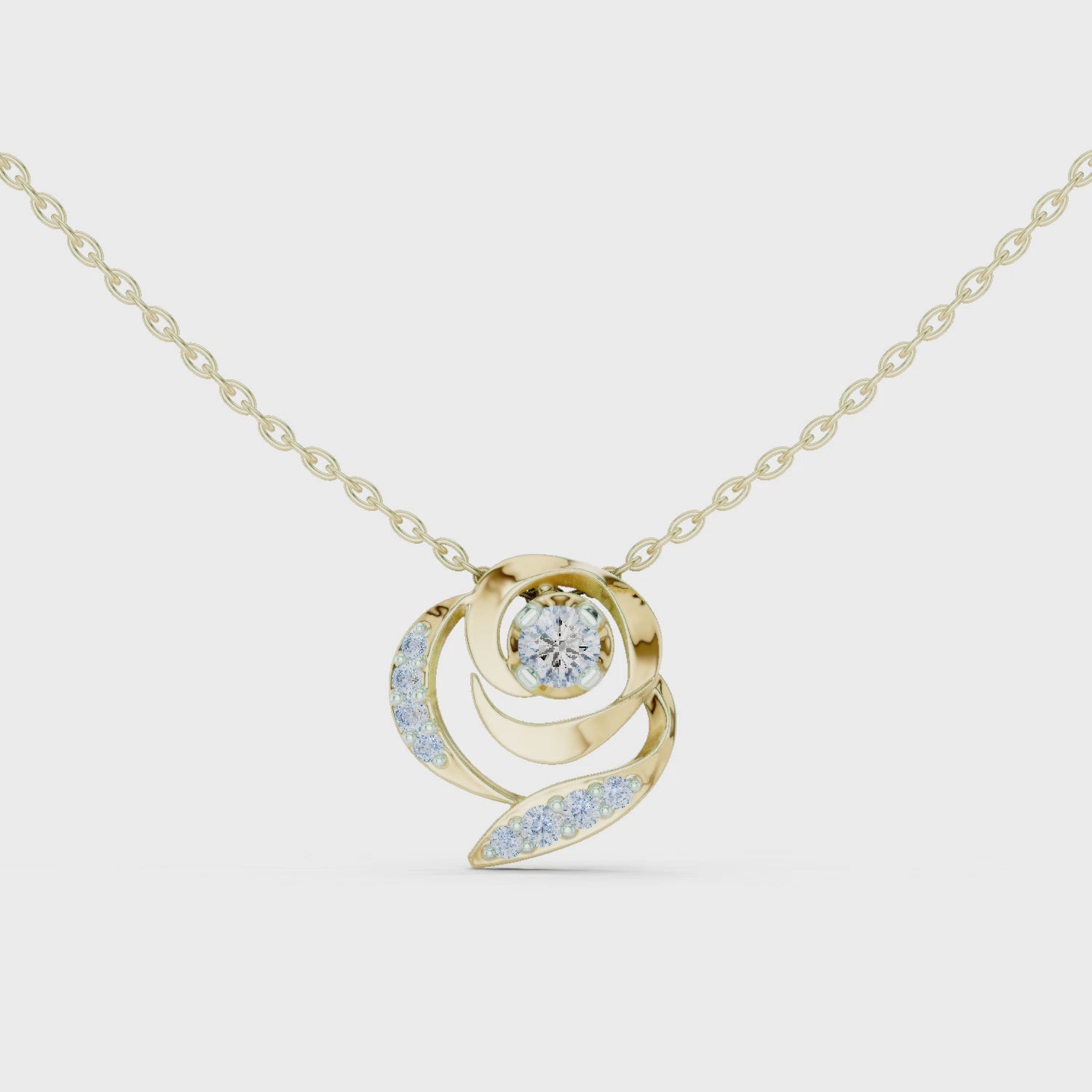 The Grand Petal Moissanite Cluster Pendant