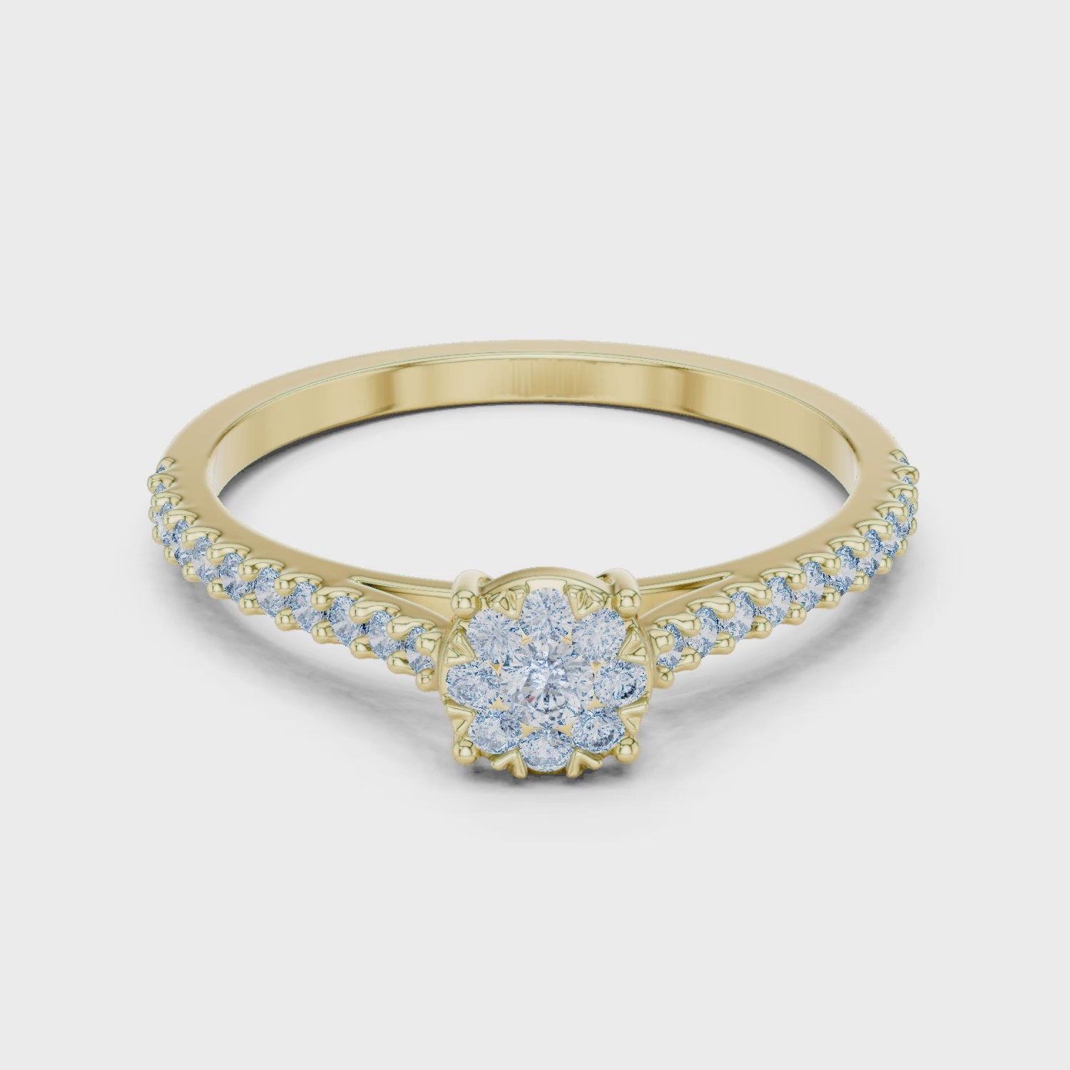 The Classic Accent Moissanite Solitaire-Look Engagement Ring